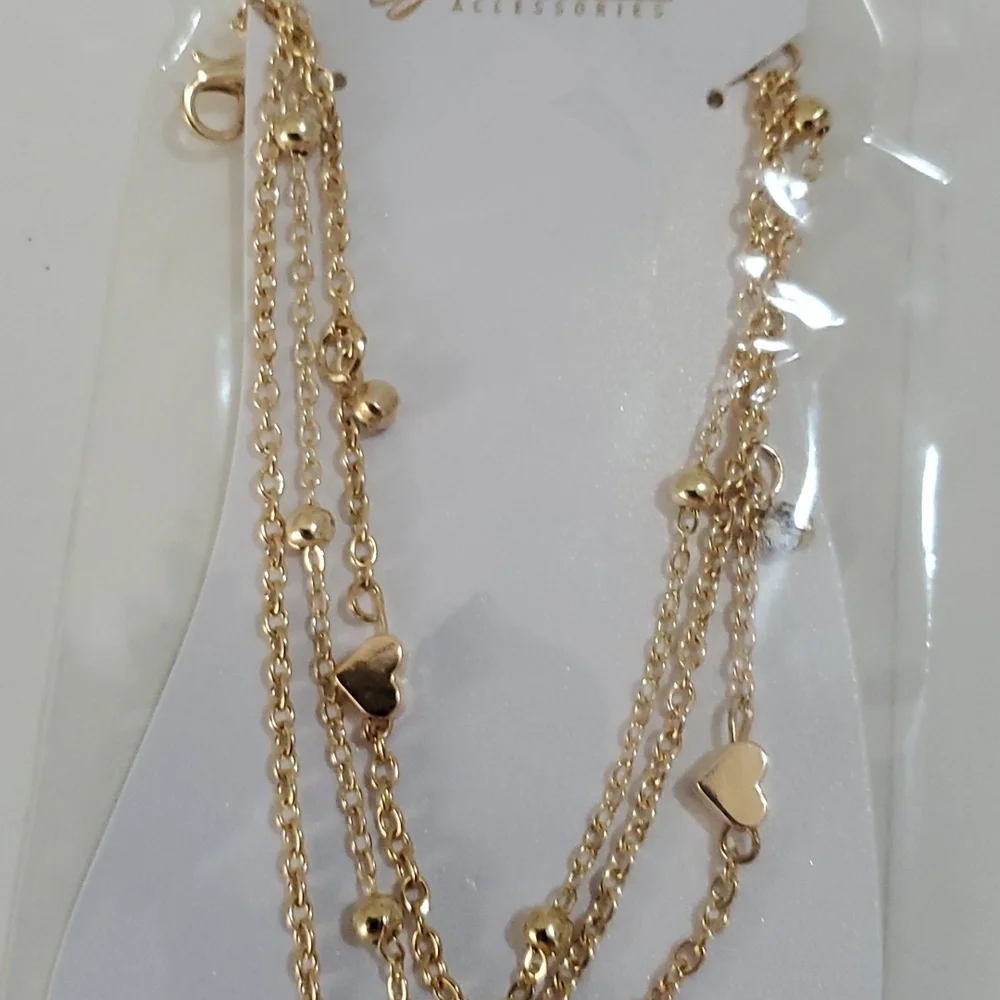 Women's Gold Tone Ankle Bracelet